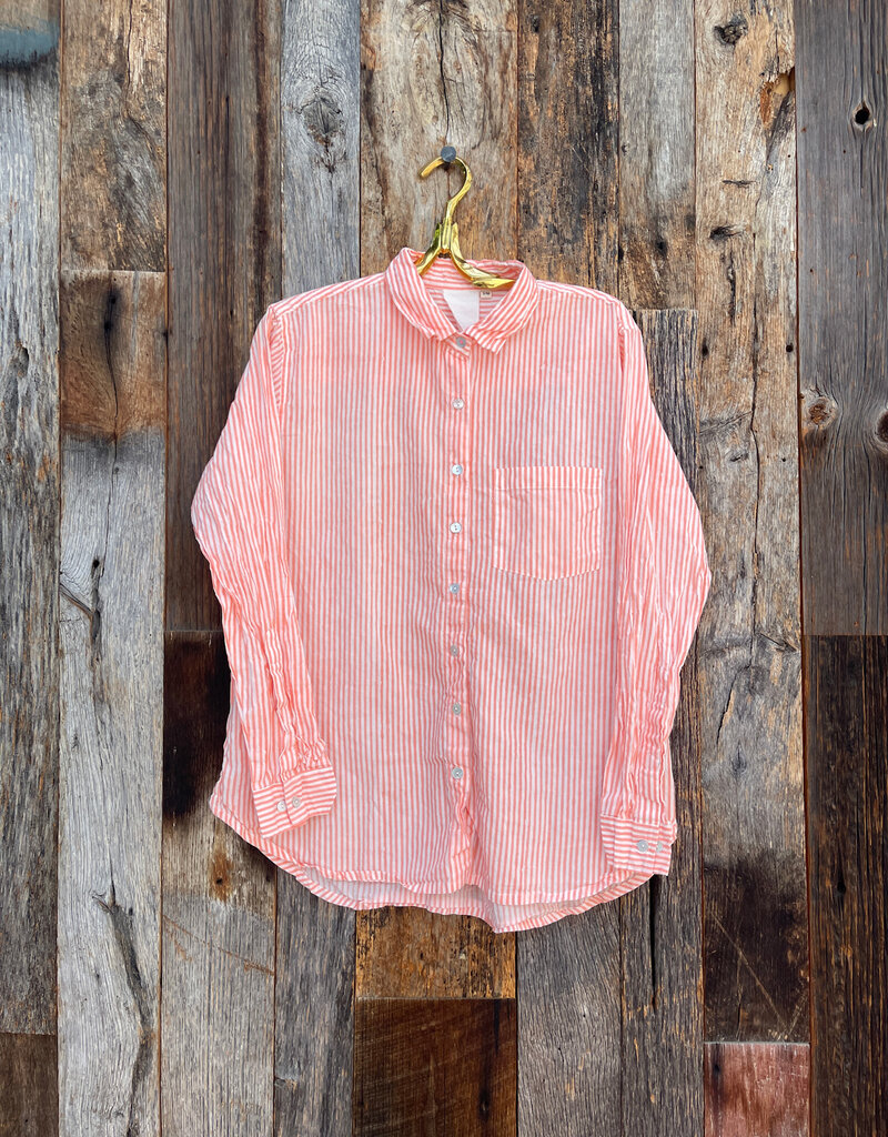 ...and for Good ...and for good Stripe LS Boyfriend Shirt Desert Pink