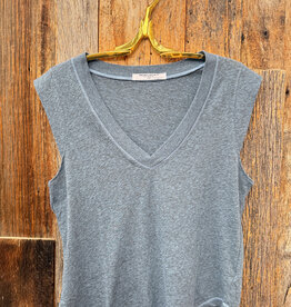 Project Social T Project Social T Rue Heathered V-neck Tank Provence Blue
