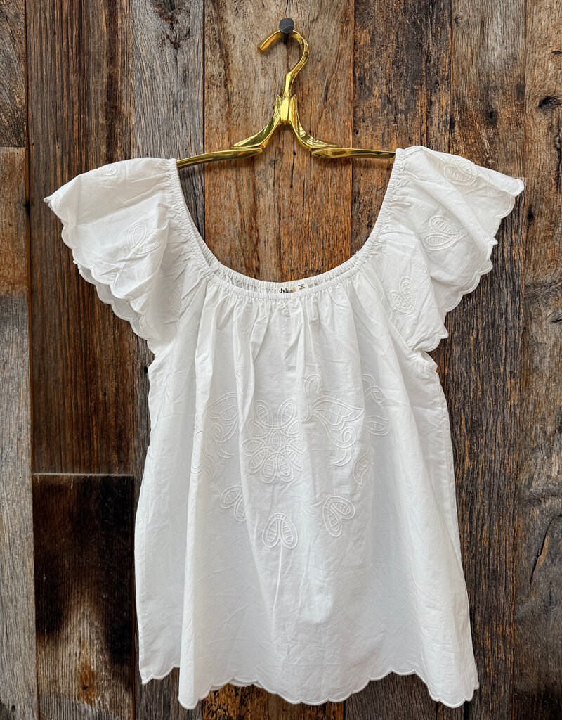 Dylan Dylan Rosette Top White