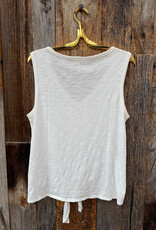 Dylan Dylan Deep V Sleeveless Tie Top Light Natural