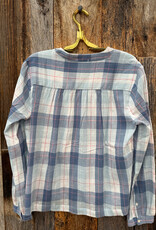 Dylan Dylan Perfect Plaid Top Blue