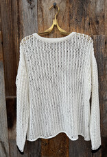 Stateside Stateside Open Mesh Pullover Sweater Cream