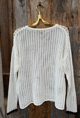 Stateside Stateside Open Mesh Pullover Sweater Cream