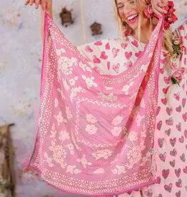 Magnolia Pearl Magnolia Pearl Emb Drori Tassel Scarf 223 Roza