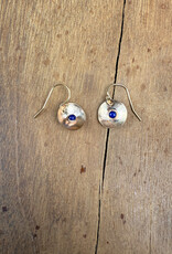 Christy Lea Payne CLP Concave Sm Earrings w Stones GF Lapis