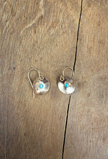 Christy Lea Payne CLP Concave Sm Earrings w Stones GF Opal