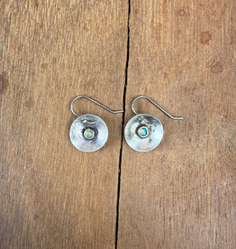 Christy Lea Payne CLP Concave Sm Earrings w Stones SS Opal