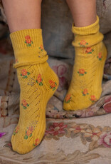 Magnolia Pearl Magnolia Pearl Floral Short Socks 098 Blooming Sun*