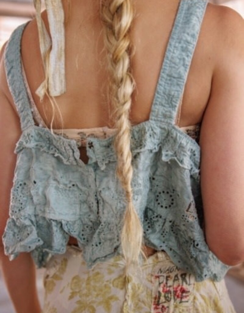 Magnolia Pearl Magnolia Pearl Olive Eyelet Ruffle Cami Tank 402 Dove Ash