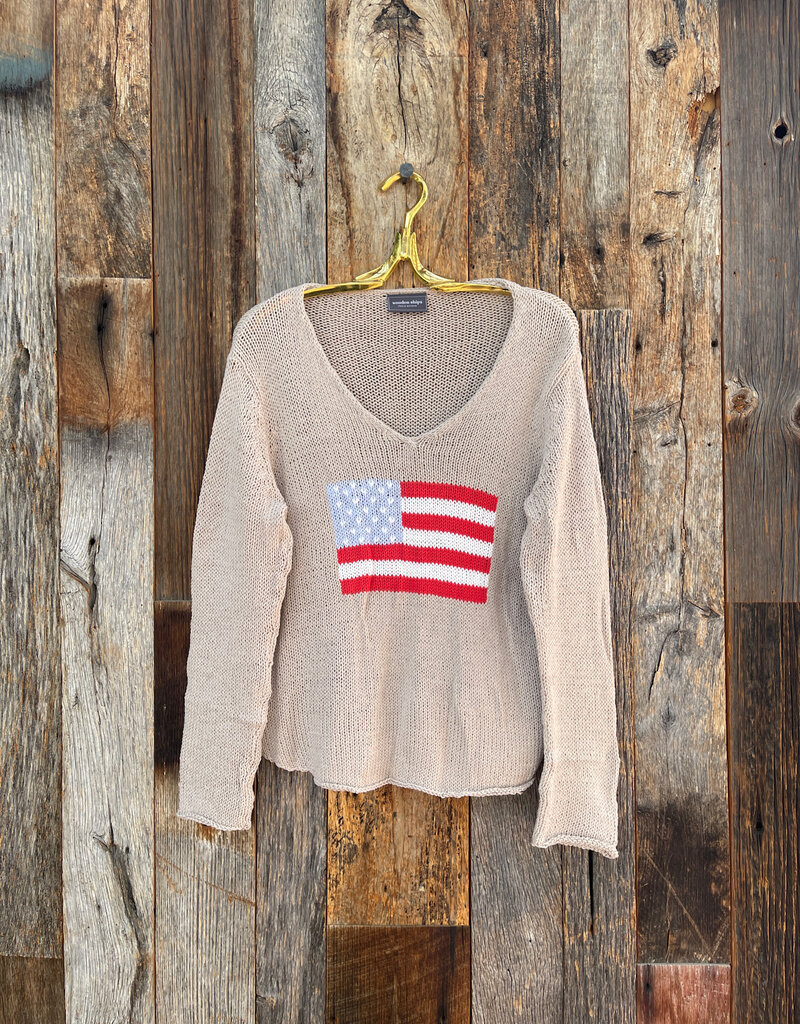 Wooden Ships Wooden Ships Flag Tail Shirt Khaki