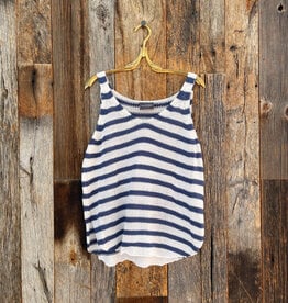 Wooden Ships Wooden Ships Willow Stripped Tank White/Indigo