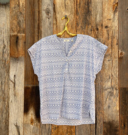Dylan Dylan Isha Popover S/S Top Blue