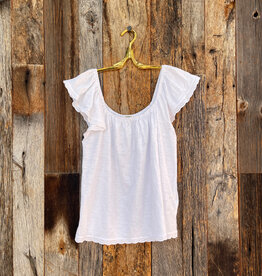 Dylan Dylan Crochet Trim Top White