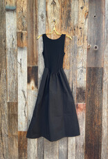 Project Social T Project Social T Mixed Fabric Tank Dress Black