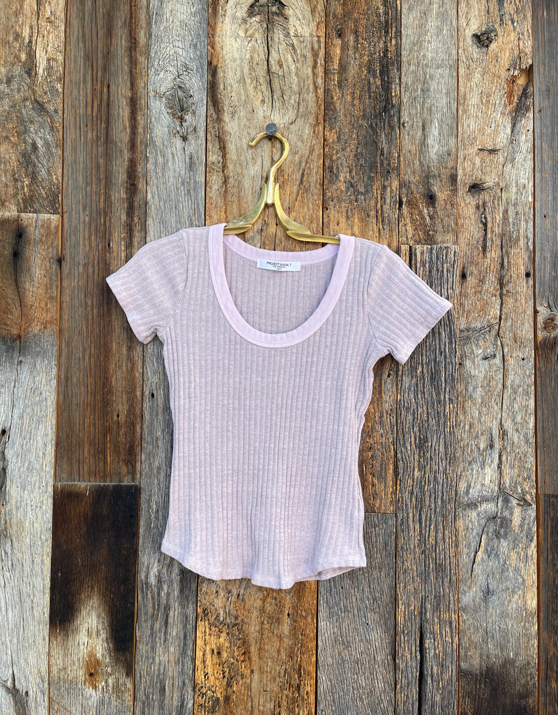 Project Social T Project Social T Scoop Neck Sweater Rib Tee Violet