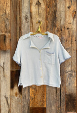 Sundry Mesh Camp Shirt Chambray