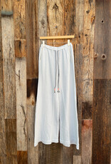 Sundry Mesh Wide Leg Pant Chambray