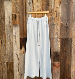 Sundry Mesh Wide Leg Pant Chambray
