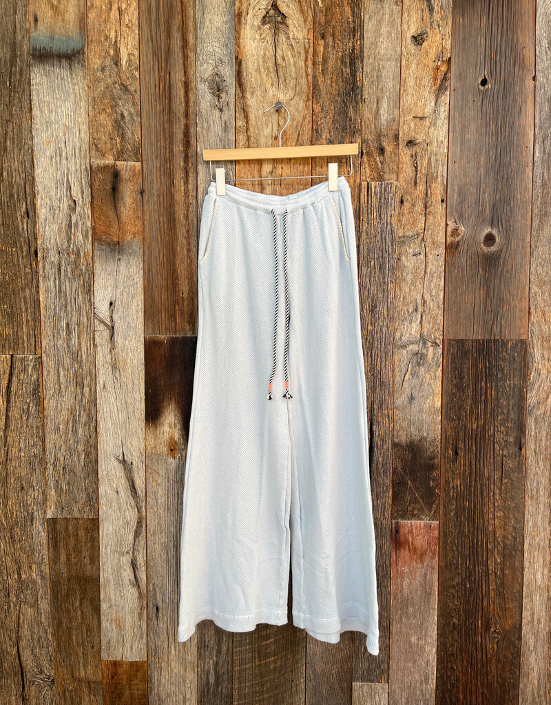 Sundry Mesh Wide Leg Pant Chambray