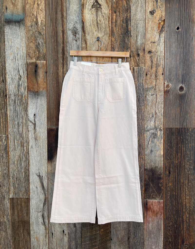 DL1961 DL1961 Hepburn Wide Leg: High Rise Ankle Primrose Pink