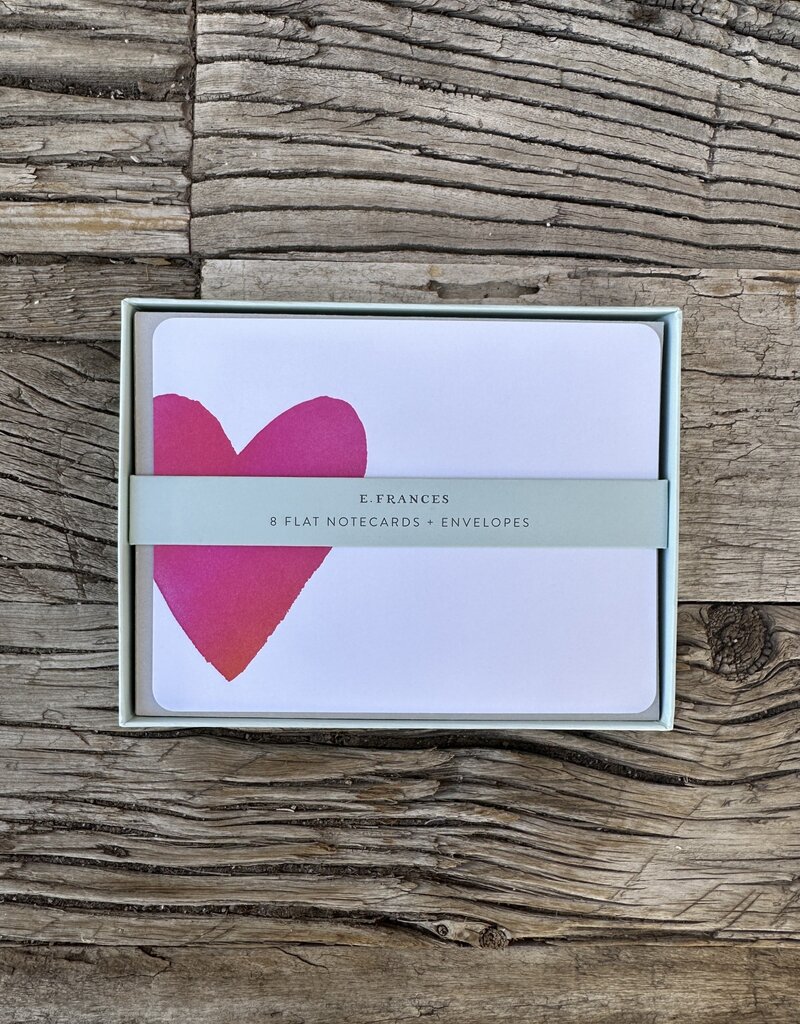 E. Frances Paper E. Frances Paper Big Heart Flat Notes Boxed Notecards