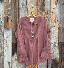 Auntie Oti Auntie Oti Poet Blouse Brown 1