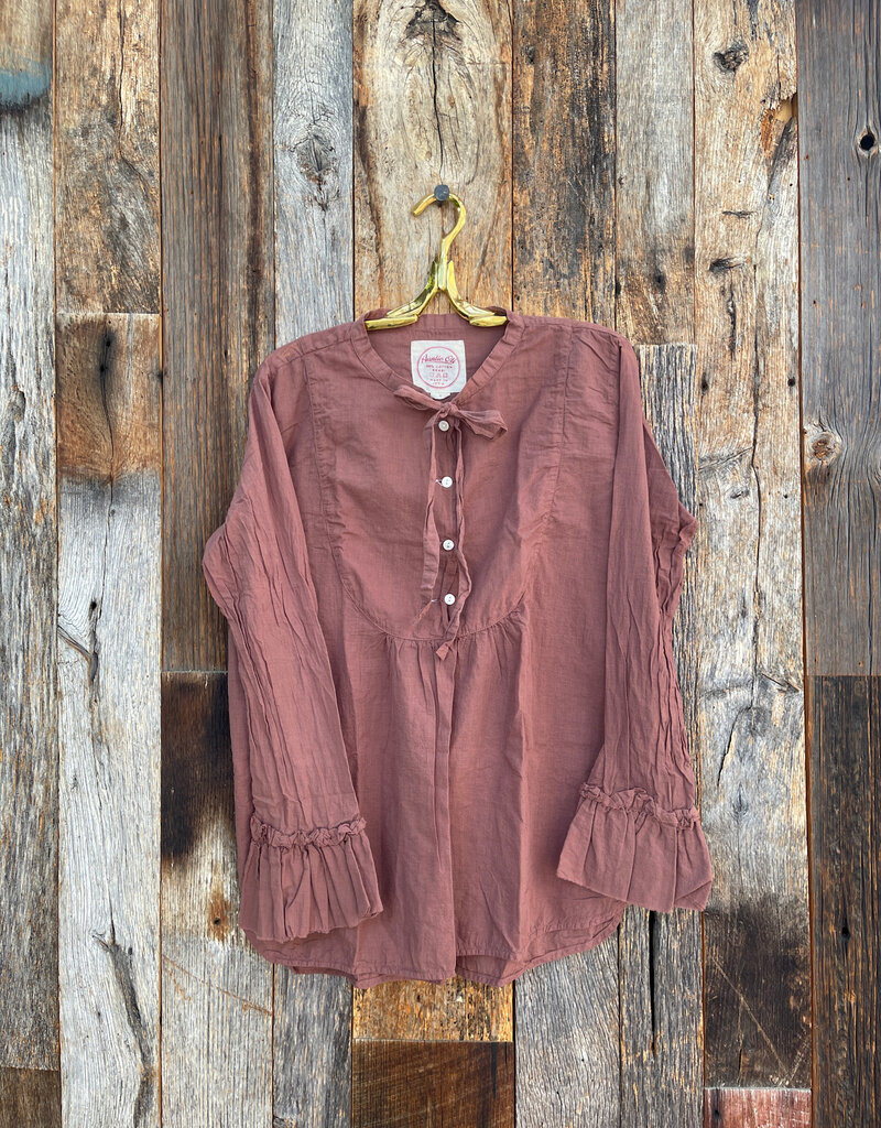Auntie Oti Auntie Oti Poet Blouse Brown 1