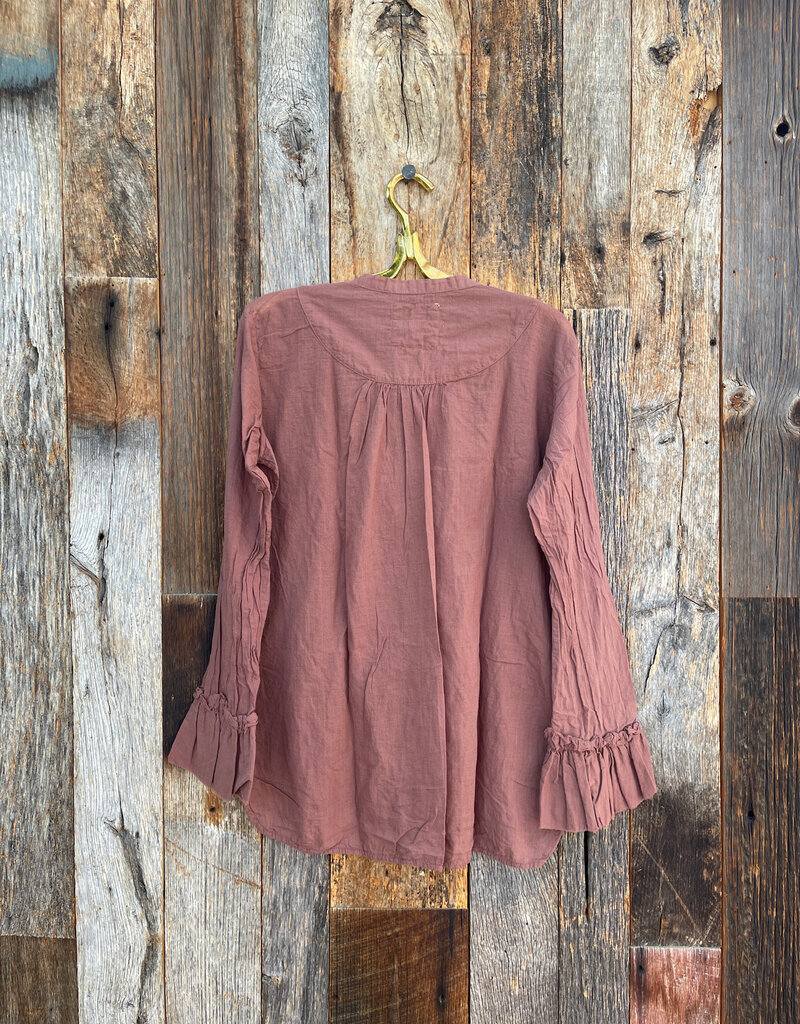 Auntie Oti Auntie Oti Poet Blouse Brown 1