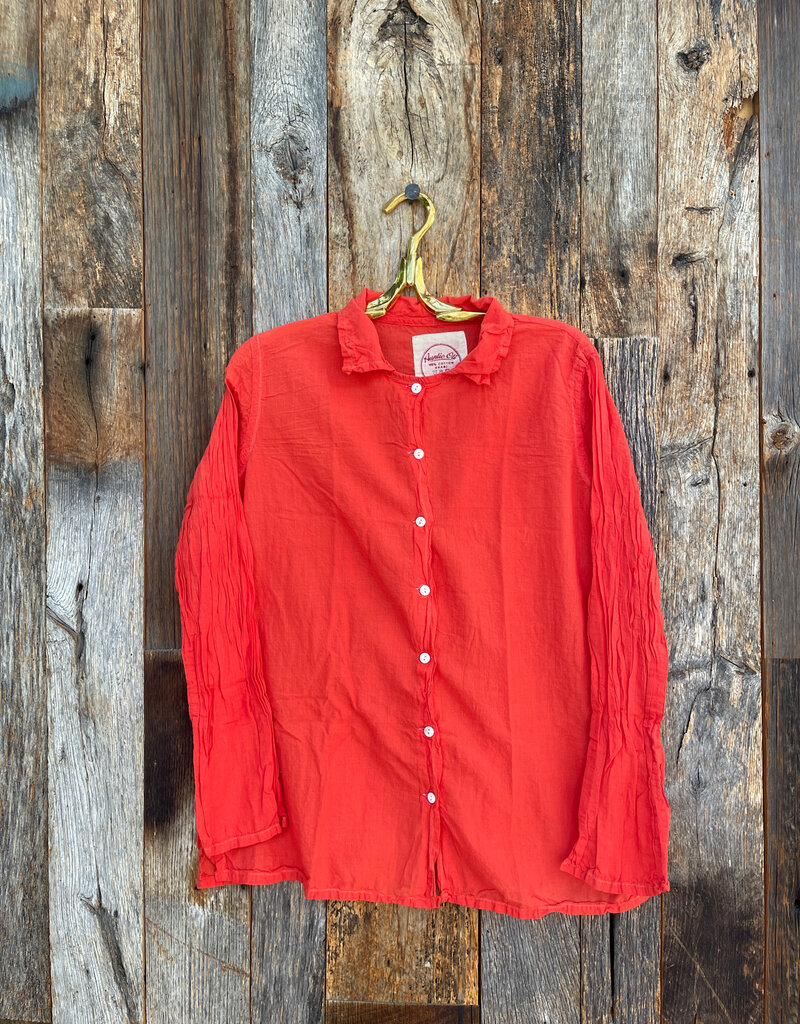 Auntie Oti Auntie Oti Double Dot Button Shirt Tomato