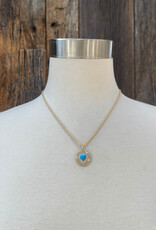 Joy Dravecky Joy Dravecky Joyful Heart Necklace- Turquoise