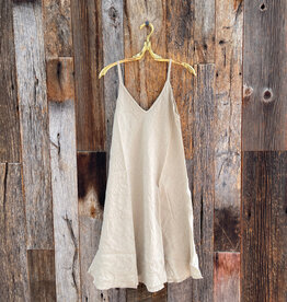Milio Milano Milio Milano Linen Midi Slip Dress Earth Beige