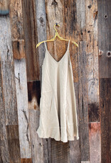 Milio Milano Milio Milano Linen Midi Slip Dress Earth Beige