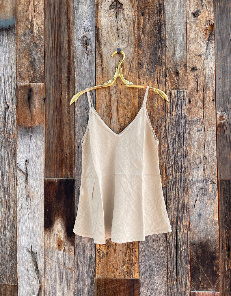 Milio Milano Milio Milano Strap Linen Tank Beige