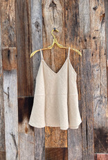 Milio Milano Milio Milano Strap Linen Tank Beige