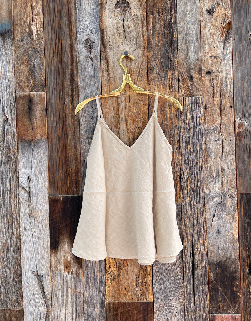 Milio Milano Milio Milano Strap Linen Tank Beige