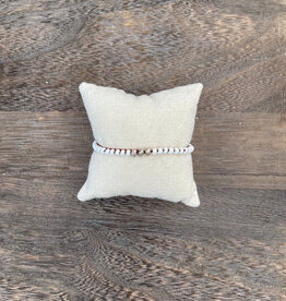 Minetta Design Bracelet -BSR Old African White w/Pecos Accent