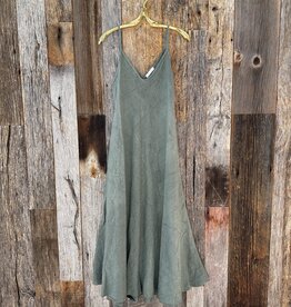 Milio Milano Milio Milano Italian Linen Maxi Slip Army Green