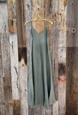 Milio Milano Milio Milano Italian Linen Maxi Slip Army Green