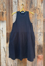 Stateside Stateside Gauze Sleeveless Swing Dress Navy