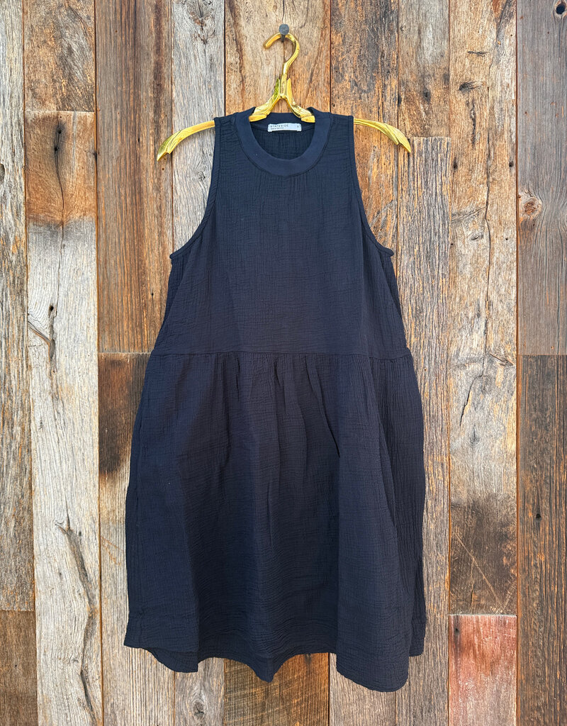 Stateside Stateside Gauze Sleeveless Swing Dress Navy