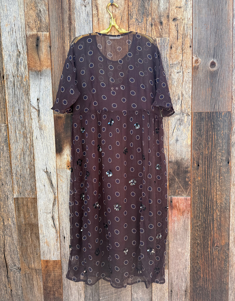 Chan Luu Chan Luu Olivia Silk Chiffon Dress Chocolate