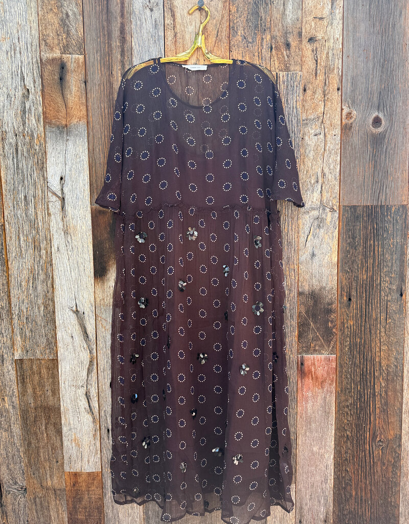 Chan Luu Chan Luu Olivia Silk Chiffon Dress Chocolate