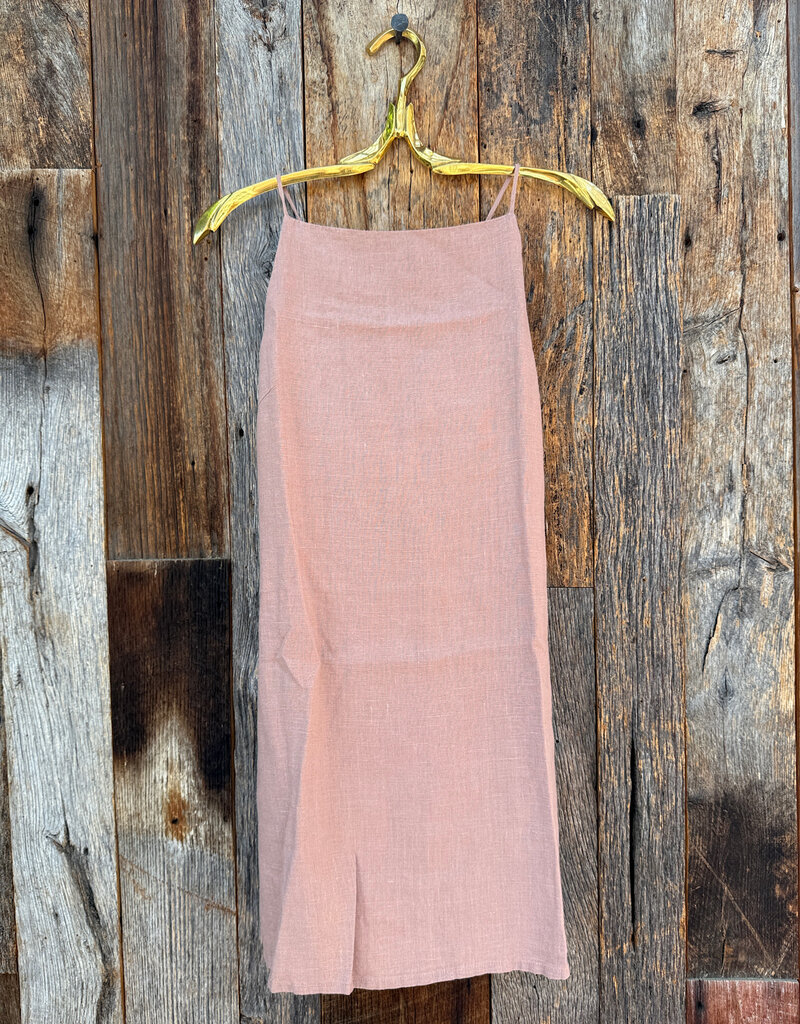 Isabella V Isabella V Flora French Linen Dress Rose Pink