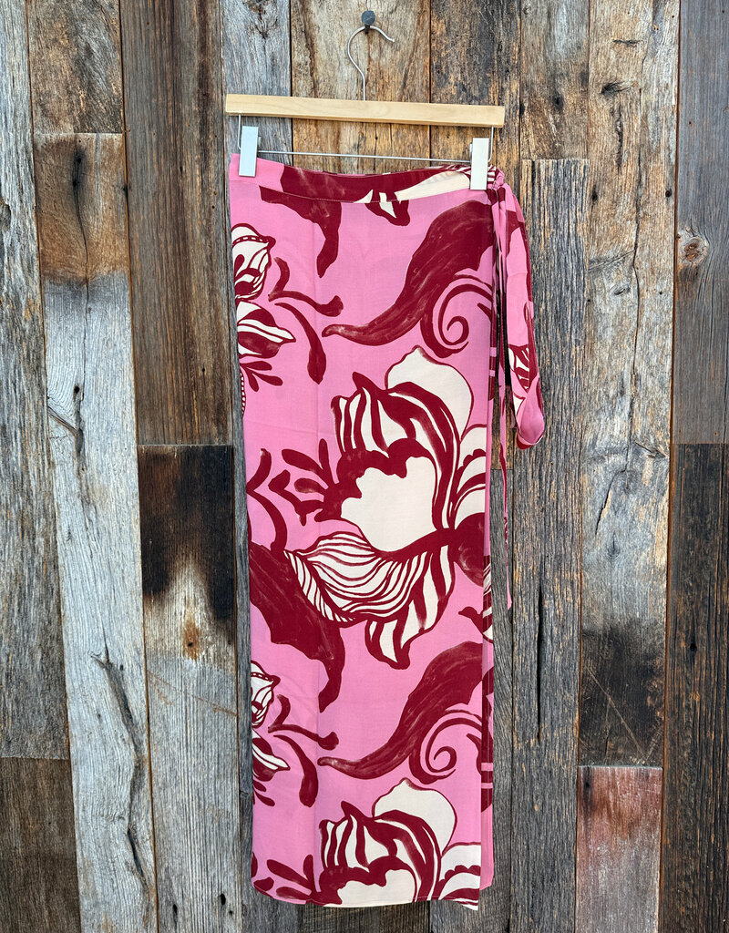 Chan Luu Chan Luu Hibiscus Silk Wrap Skirt Pink O/S