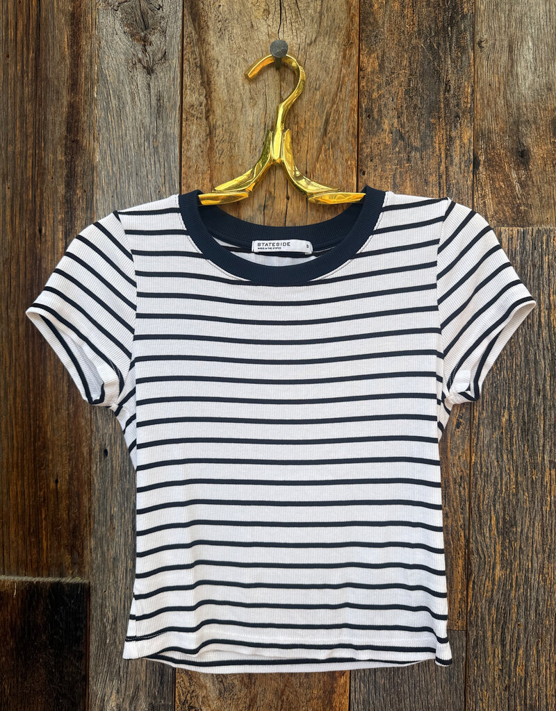 Stateside Stateside Rib Baby S/S Tee Black/White