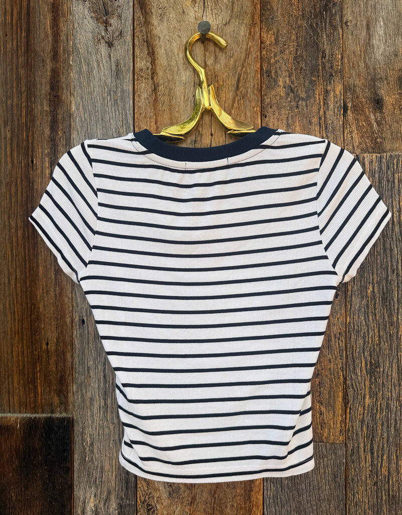 Stateside Stateside Rib Baby S/S Tee Black/White
