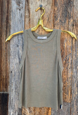 Stateside Stateside Rib Cropped High Neck Tank Bay Leaf