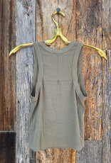 Stateside Stateside Rib Cropped High Neck Tank Bay Leaf