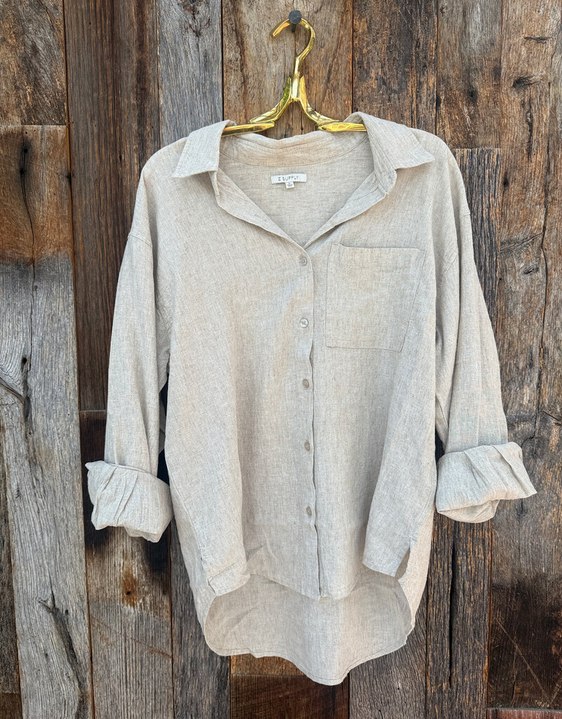 Z Supply Z Supply Alfie Button Up Shirt Flax