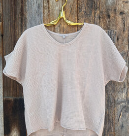 It Is Well S/S Gauze Top Sand Beige